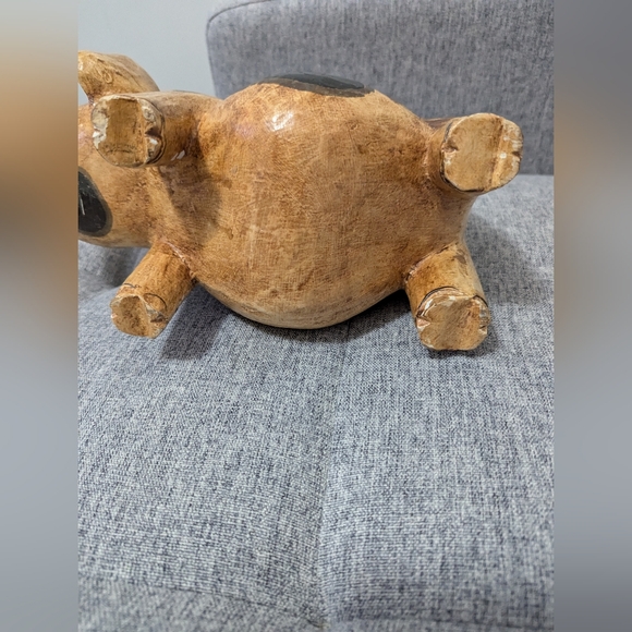 Market pig. Folk Art. Vintage. 12 inches long and 6 inches high. Spotted. GUC. - Picture 4 of 8